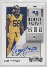 2018 Contenders Rookie Ticket/Rookie Ticket Variation Cory Littleton Auto ib6