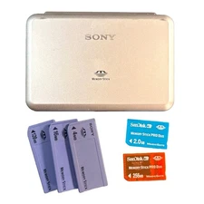 Lot of 5 Sony/SanDisk Memory Sticks / Pro with Case 4MB, 16MB, 128MB, 256MB, 2GB