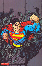 1990s SUPERMAN Vintage Pin-Up PRINT AD - JOHN BYRNE ART FOR A PROMO POSTER 1986