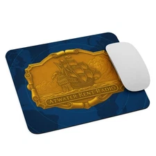 Vintage Style Mouse Pad – Atwater Kent Radio Brass Emblem Design –NEW 9.5" x 7.7