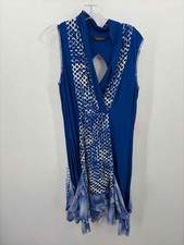 Pre-Owned Tango Mango Blue Size Large Short Sleeveless Dress