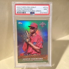 2023 Topps Pro Debut Justin Crawford Farm Fresh Futures  #FF-10 #/99 PSA 9