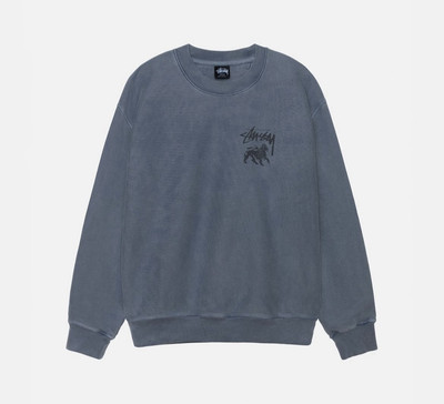 STUSSY RASTA LION PIGMENT DYED CREWNECK SWEATSHIRT SIZE LARGE NEW
