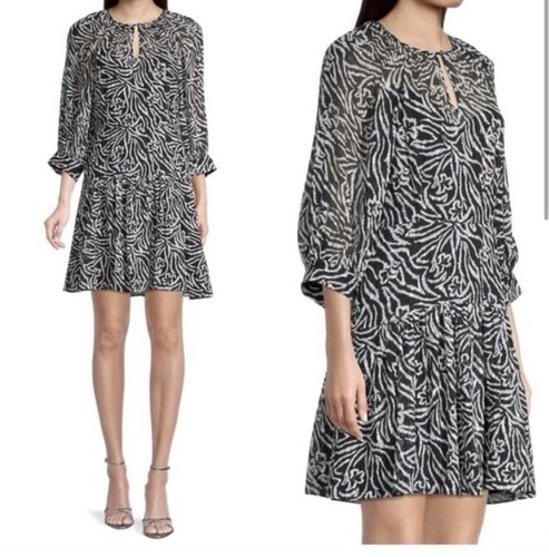 Rebecca Taylor Zebra Lily Silk Blend Dress