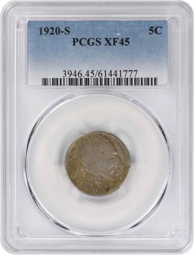 1920-S Buffalo Nickel EF45 PCGS