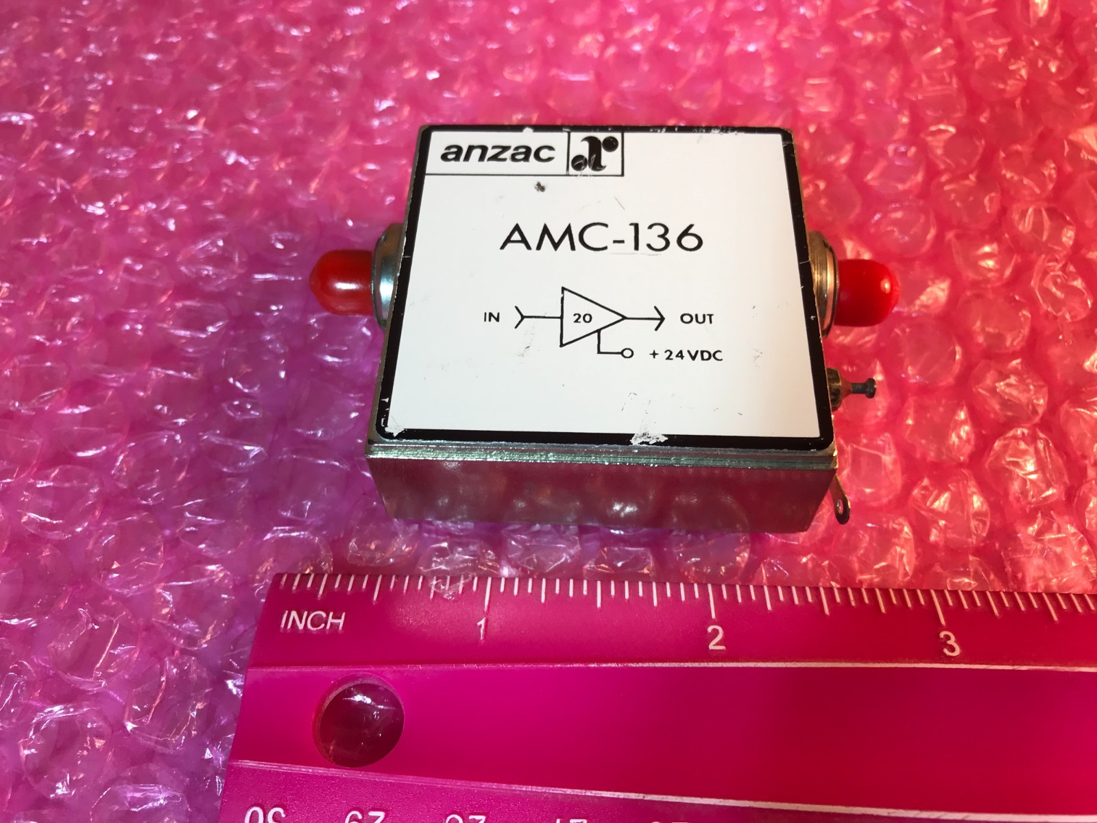 Anzac RF Amplifier 10 - 200 Mhz , 20 db Gain , Model - AMC-136 Amp