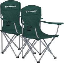 Set of 2 Folding Chairs, Camping Chairs, Comfortable Heavy Duty Structure, Max. 
