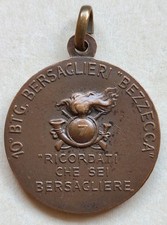 MEDAGLIA 10 BATTAGLIONE BERSAGLIERI BEZZECCA PRIMA GUERRA WW1 REGGIMENTALE 