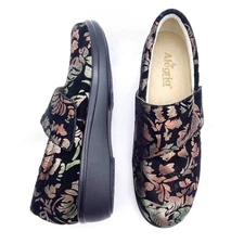 Alegria Lauryn Black Metallic Bronze Floral Monk Strap Clogs Size 42 | 11.5 US