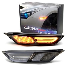 Smoked Lens 3d Amber Full Led Front Side Marker Light Kit For 2007-22 Nissan Gtr Smoked Lens 3d Amber Full Led Front Side Marker Light Kit For 2007-22 Nissan Gtr