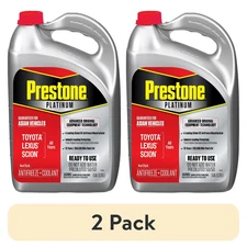(2 pack) Prestone Platinum Asian Red Antifreeze & Coolant Prediluted 50/50, use