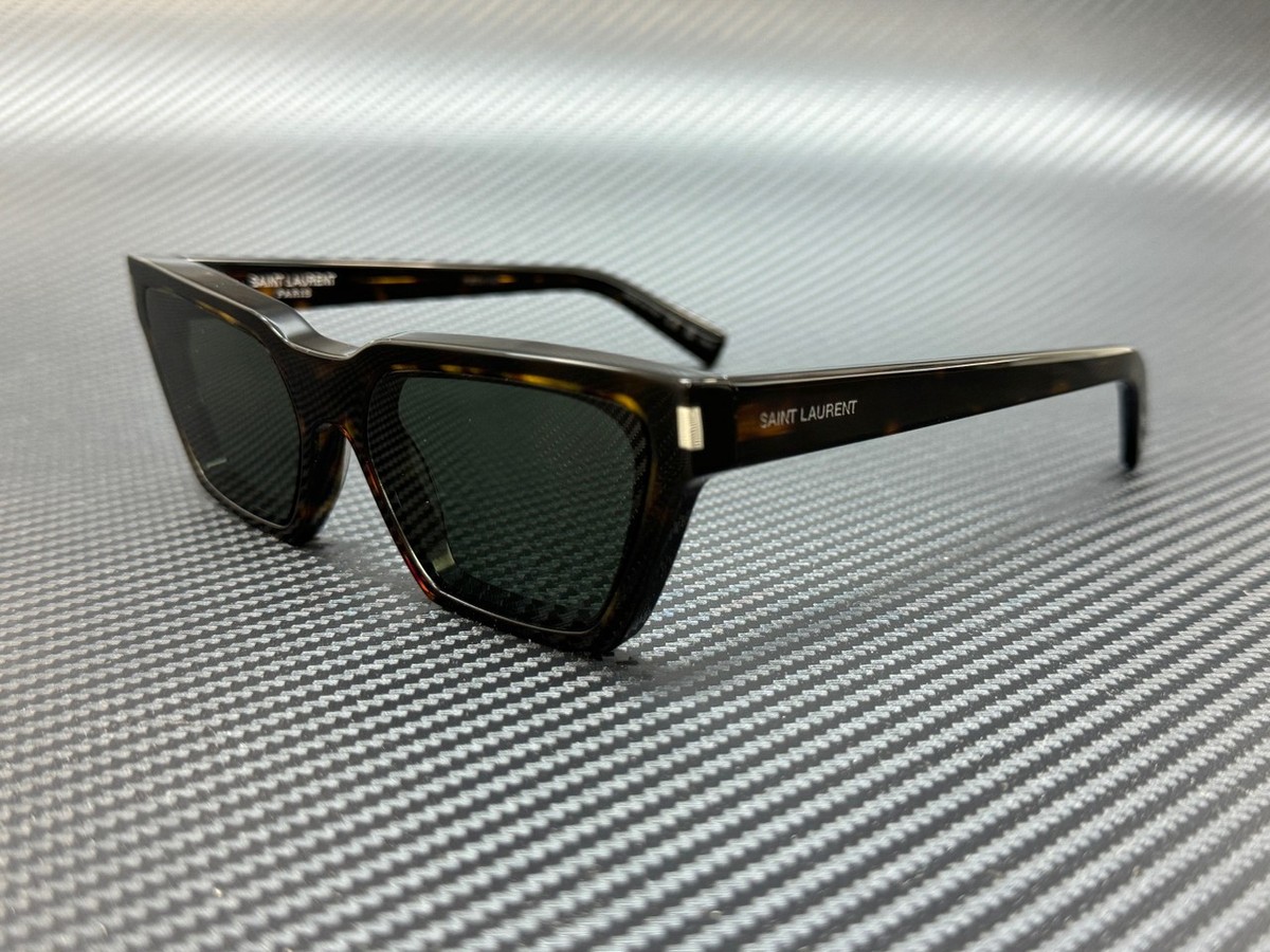 Saint Laurent SL633CALISTA 002 Sunglasses Havana Rectangle Frame, Grey Lenses Saint Laurent Sl633calista Havana Female Cat-Eye Sunglasses  main image 3