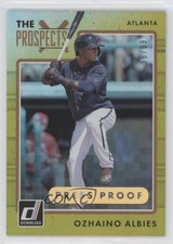 2017 Donruss The Prospects Gold Press Proof 96/99 Ozzie Albies Ozhaino #TP-4 2r7
