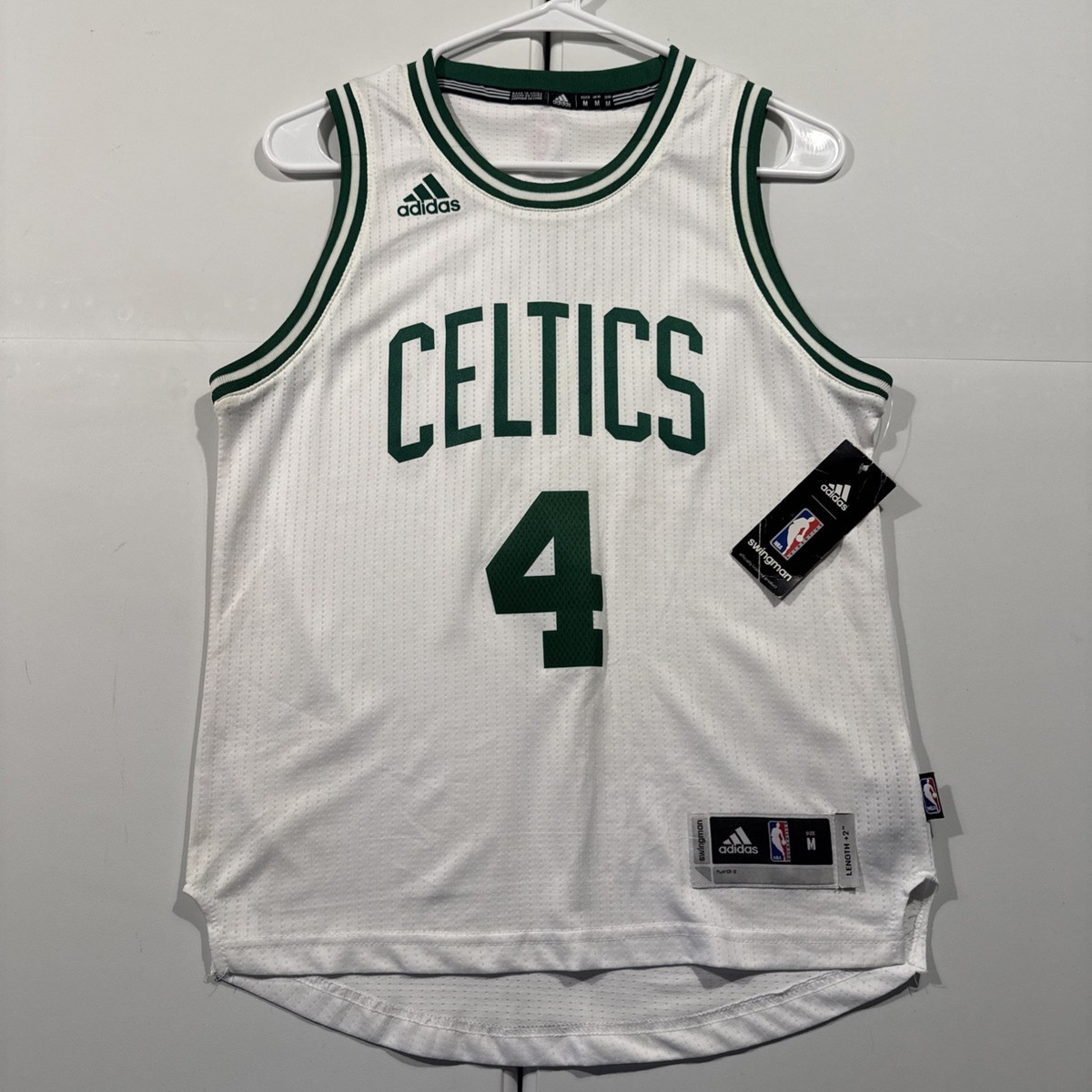 NWT Youth M +2 Length adidas NBA Boston Celtics Isaiah Thomas #4