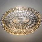 JEANETTE Made AMBER Floral MARIGOLD Design Serving PLATTER VINTAGE 1960s MCM