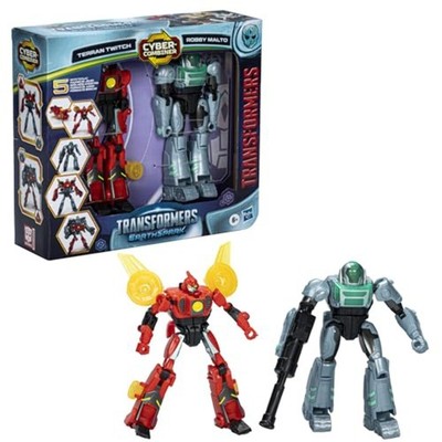 Transformers EarthSpark Cyber-Combiner Terran Twitch and Robby Malto Robot Actio