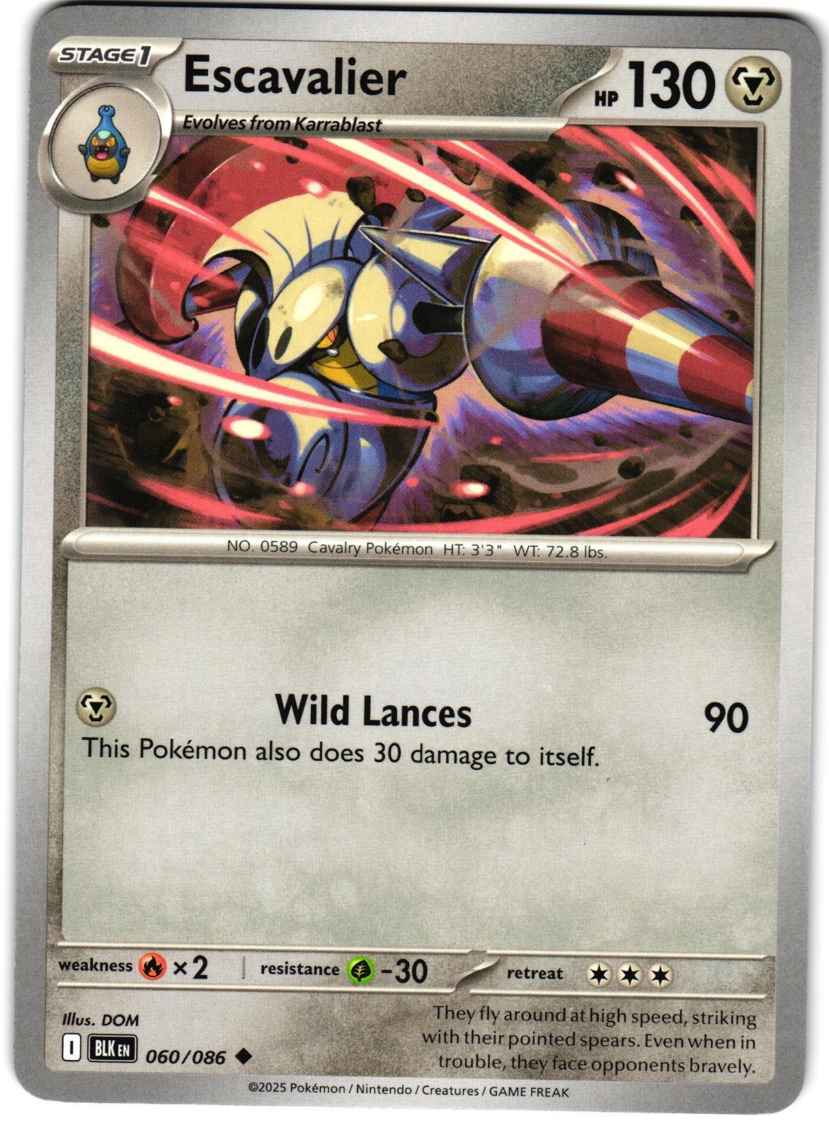 Escavalier 60/86 Pokemon SV: Black Bolt