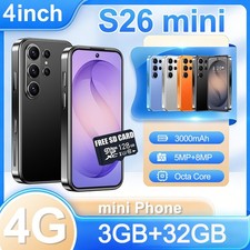 NEW Smartphone S26 Mini 32GB Fully Unlocked Android Dual SIM Cheap Mobile Phone