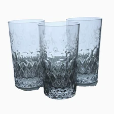 Rogaska Crystal GALLIA Set/3 Highball Tumbler Glasses EXCELLENT 