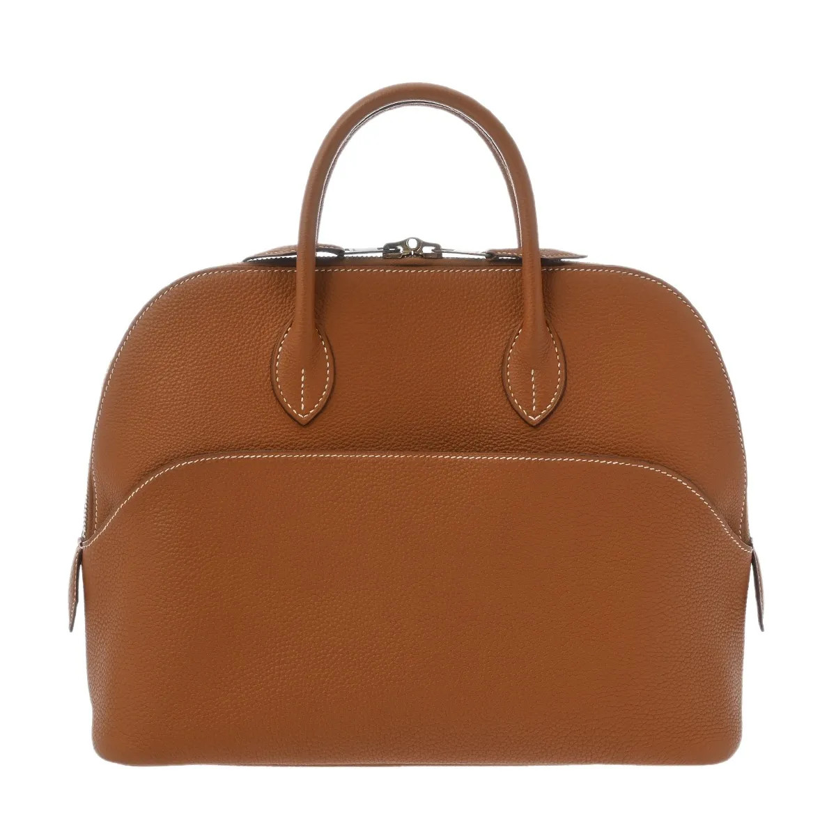 Hermes Bolide 30 Handbag Togo Leather Gold #WB6751
