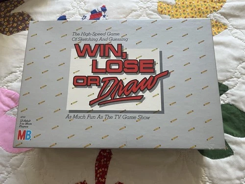 Win Lose or Draw Board Game Milton Bradley Vintage 1987 Family Fun
