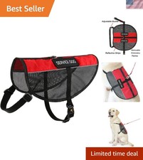 Lightweight Mesh Service Dog Vest XL with Reflective Stripes  Removable Patches