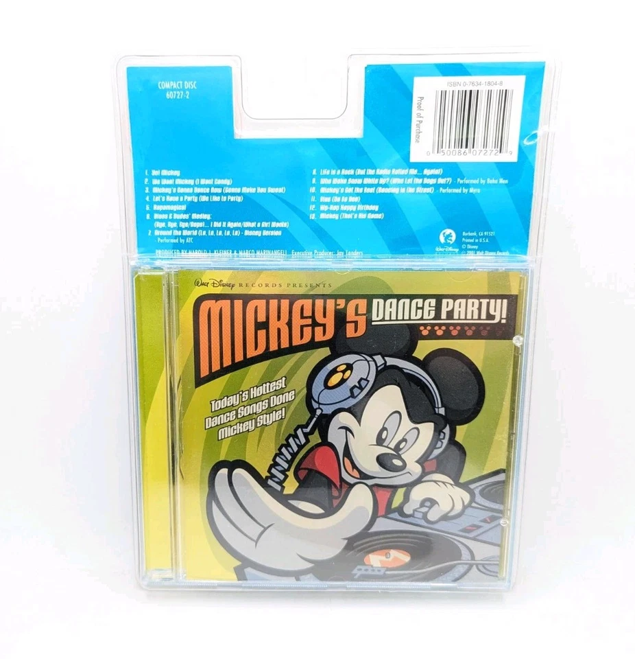 Vintage Disney Mickey's Dance Party Music CD 2001 NEW SEALED RARE - Image 4 of 4