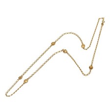 Chanel Lion Long Necklace Women Gold One Size