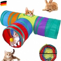 Katzentunnel,3 Wege Katzenspielzeug Tunnel,Pet Play Tunnel Tube,Spieltunnel FüR