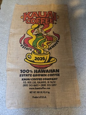 Kauai Coffee Company Burlap Coffee Bag 2026 Estate Reserve