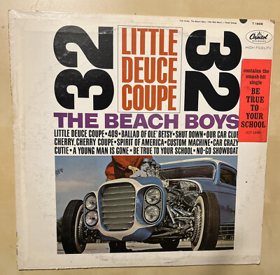 THE BEACH BOYS - LITTLE DEUCE COUPE - 1ST PRESSING LP w/ HYPE STICKER - T-1998
