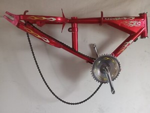 Red Schwinn Stingray Chopper Frame +Crank+Chain For OCC Jr. Seat& 16X3" Rim&Tire