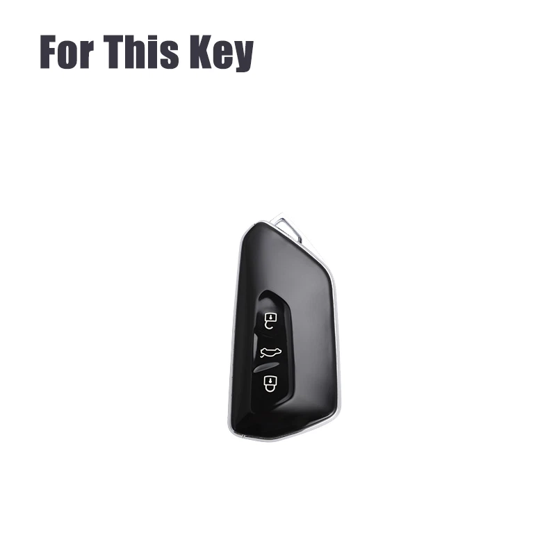 Funda ABS para llavero de coche para VW Golf 8 ID.4 MK4 MK8 Seat Leon Skoda Octavia Foto 2 de 4