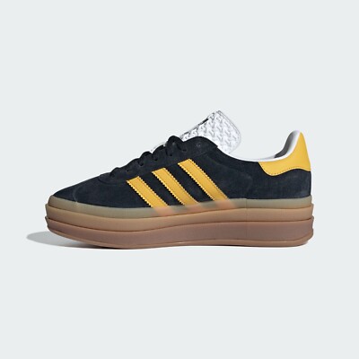 スニーカー adidas Gazelle Bold Black Gold IE0422 Adidas Women's Gazelle Bold Sneakers Shoes Core Black/Bold
