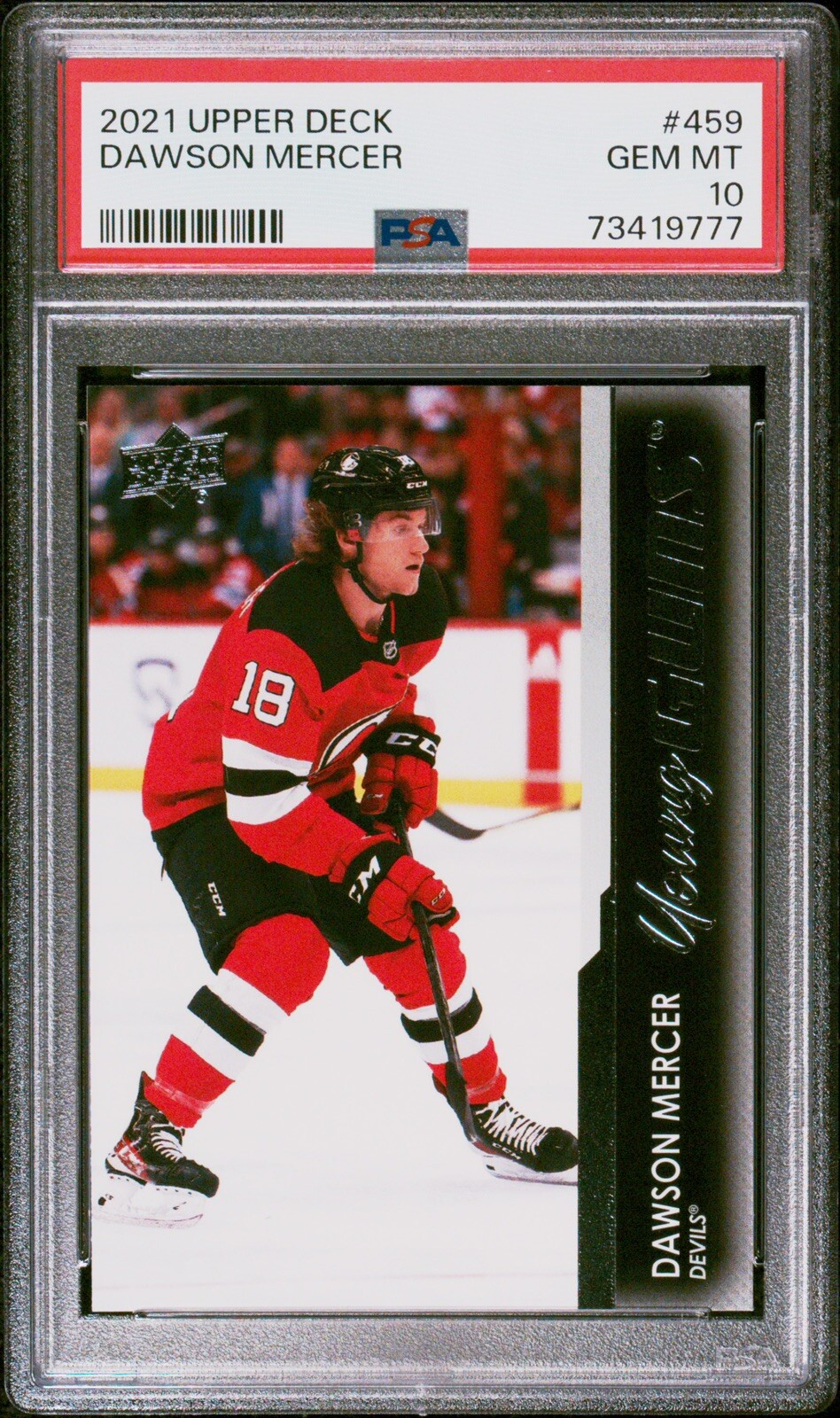 2021-22+Upper+Deck+Series+2+-+Young+Guns+%23459+Dawson+Mercer+%28RC%29