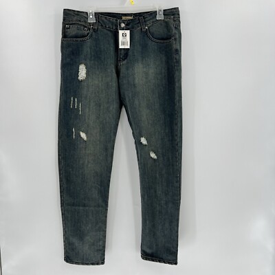Olsenboye London Distressed Jeans Size 15 Y2K Grunge Flag Pocket NWT