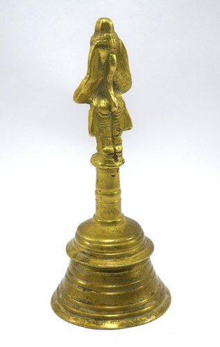 Indian Antique Rare Temple Bell Hindu Religious Brass Hanuman Bell. G70-268 - Picture 4 of 10