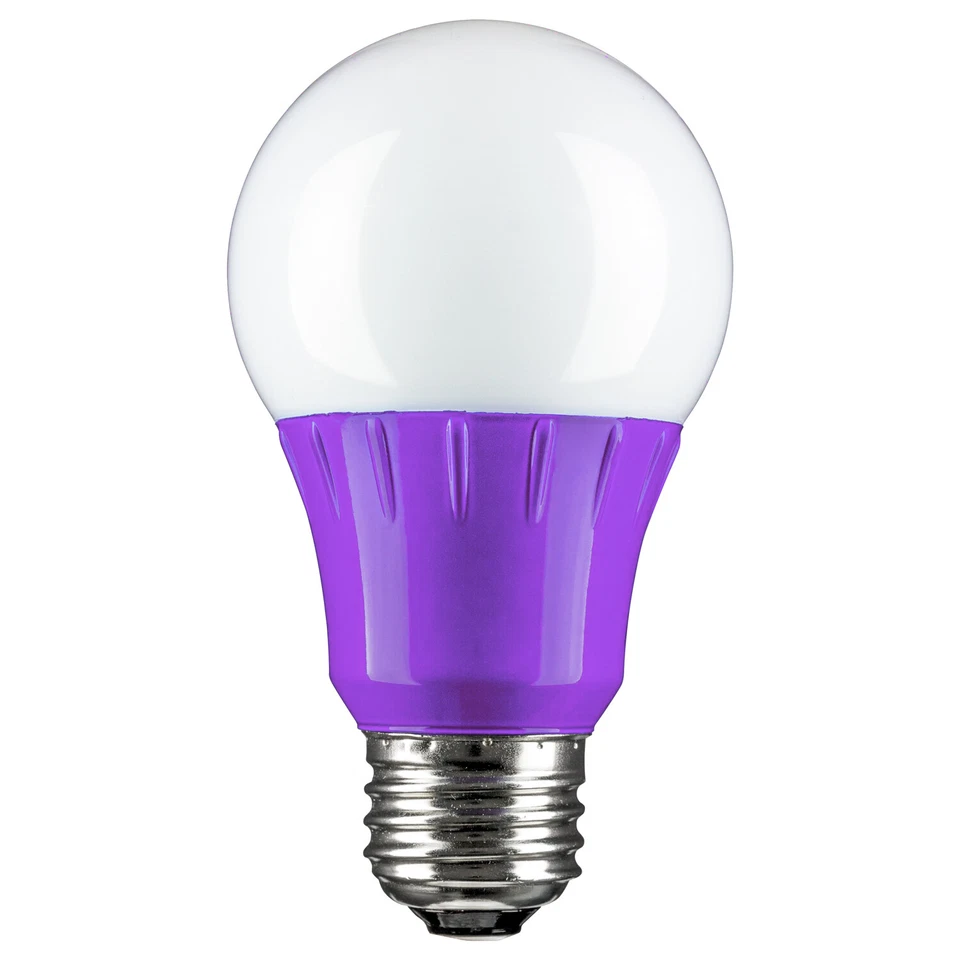 Sunlite Purple LED A19 3W Medium Base 120V LED Light Bulb last 25000 Hours - Image 2 of 2