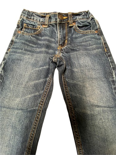 Place Girl’s Blue Jeans Size 8 Slim , Adjustable Waist, Zip, Button, Pockets - Picture 2 of 12