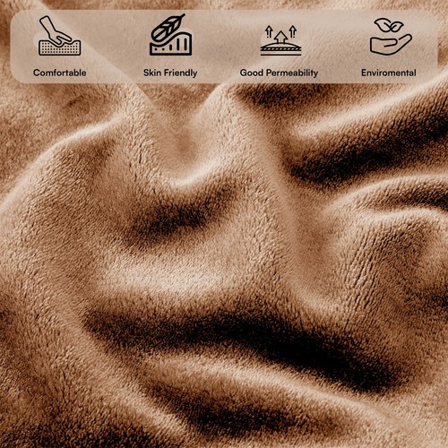 Warm Fleece Blanket Faux Fur Large Bed Couch Sofa Throw Single Double King Size - Picture 107 of 133