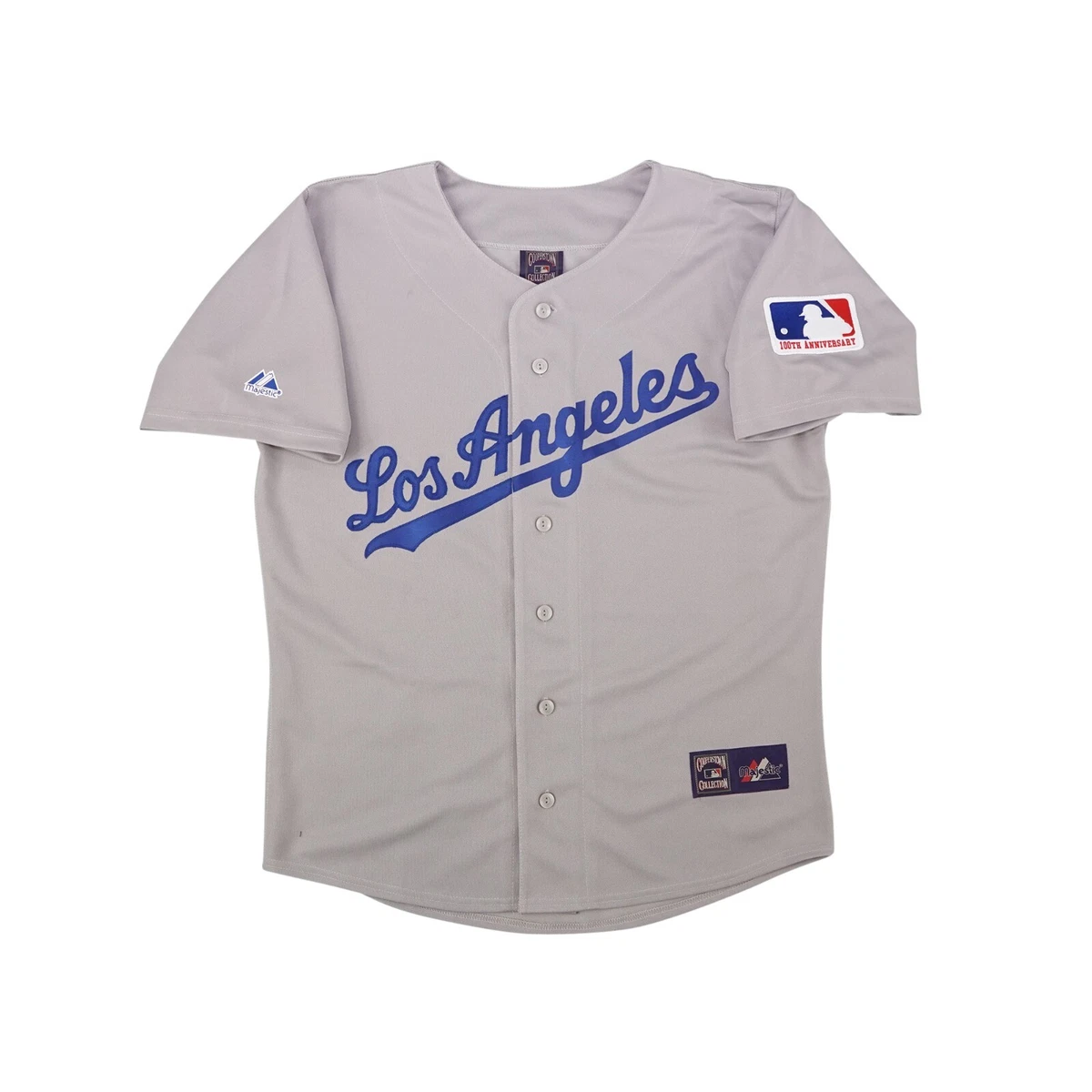 Men’s Los Angeles Dodgers Custom Gray Cooperstown Collection Authentic Jersey