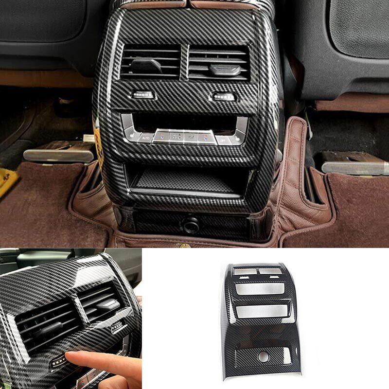 For BMW X6 G06 Carbon Fiber Car Rear Seat Air Outlet Vent 2020-2022 Frame Cover