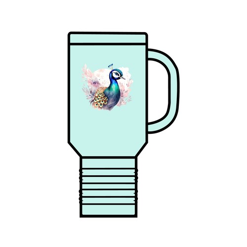 Peacock Travel Mug, 40oz - Wildlife Enthusiast Gift, Unique Insulated Cup, Bird - 第 12/15 張圖片