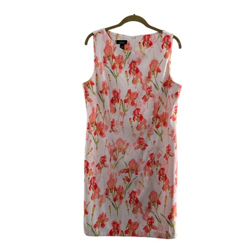 Alyx Womens Floral Sleeveless Dress Size 18 Watercolor Print Cottage core Sheath