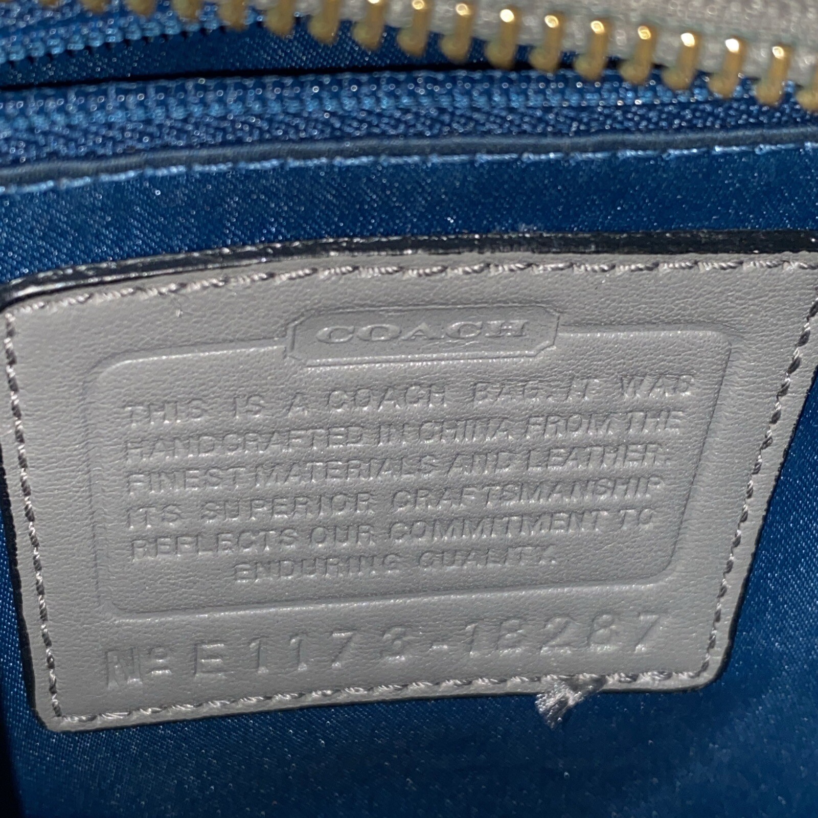 COACH 18287 KRISTIN Gray Python Croc Leather Cros… - image 8