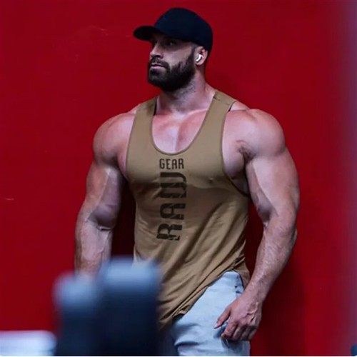 2025 new mens cotton shirt gym fitness vest sleeveless male casual tank tops