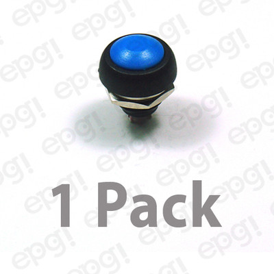 SPST (N/O) MOMENTARY ON BLUE PUSH BUTTON SWITCH 3AMPS @ 125VAC #66-2442-1PK