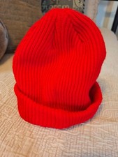 Unisex Red Beanie Hat - one size fits all