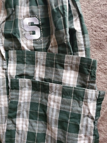 Michigan State University Spartans Pajama Pants Ladies Jr S Small Cotton Blend - Picture 9 of 11