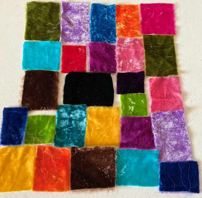 Silk Velvet Scraps Velvet Fabric Swatches Velvet Pieces Velvet Ribbon Velvet - Image 2 of 4